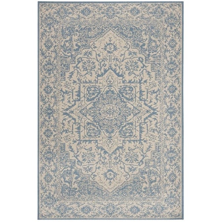 Safavieh 4 x 6 ft. Rectangle Linden 100 Bohemian Area Rug Cream & Blue LND139N-4